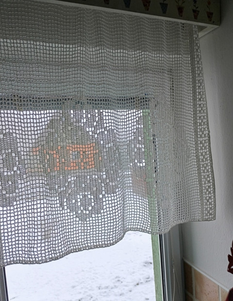 záclonka - tři kytice okno záclona 