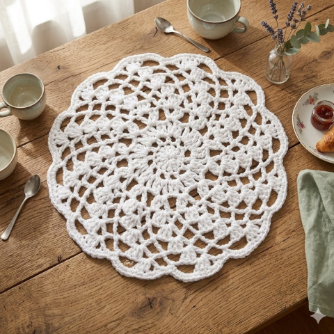 Prostírání bavlna prostírání bílá háčkované prostírka dečka podložka ubrousek handmade podšálek polyester pod hrnek pod talíř pod misku 