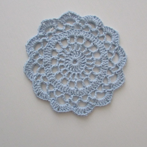 Prostírání bavlna prostírání háčkované akryl prostírka podložka ubrousek světlemodrá handmade podšálek pod hrnek pod talíř pod misku 