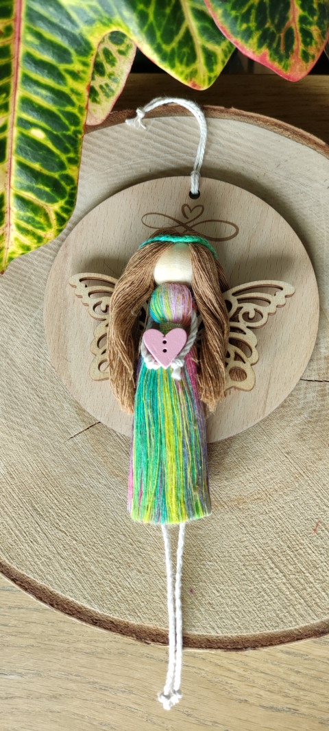 Víla - Nekonečná láska - bruneta víla láska barvy macramé 