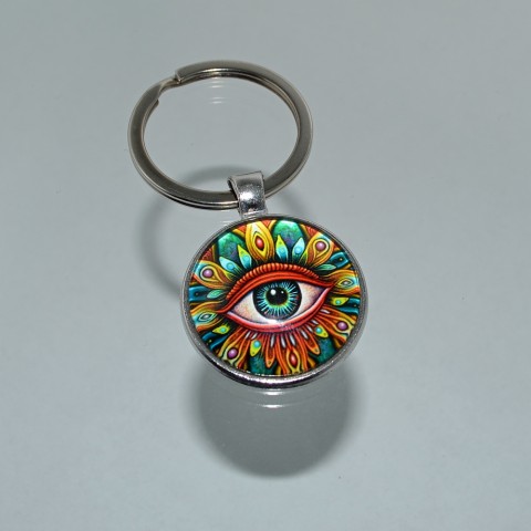 Přívěsek na klíče - boží oko (0334) přívěsek dárek přívěšek klíče klíč klíčenka drobnost ochrana amulet přívěsky přívěšky třetí oko na klíče přívěsek na klíče na klíč horovo oko přívěseknaklíče naklíče naklíč boží oko nazar 