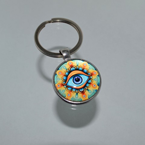 Přívěsek na klíče - boží oko (0337) přívěsek dárek přívěšek klíče klíč klíčenka drobnost ochrana amulet přívěsky přívěšky třetí oko na klíče přívěsek na klíče na klíč horovo oko přívěseknaklíče naklíče naklíč boží oko nazar 