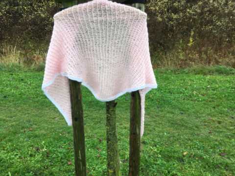 ROMANTICKÝ ŠÁTEK Z ANGORY dámský šátek pletený šátek roman 