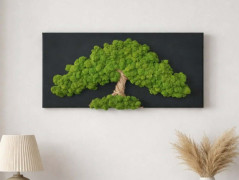 Mechový obraz, strom 50x70