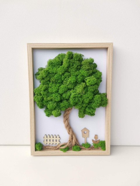 Mechový obraz, strom života, 20x30 dekorace obraz přírodní strom života mechový obraz mechová dekorace 