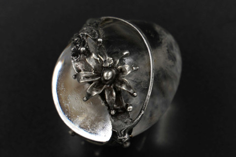 Vejce malované (křišťál) talisman drát cín květ křišťál drátek kvítek amulet mosaz vejce vajíčko 