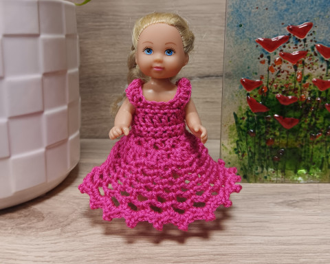 Dlouhé šatičky na panenku panenka 