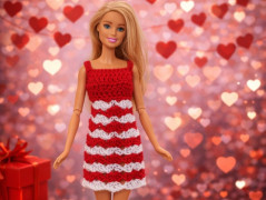 Barbie-valentýnské šatičky