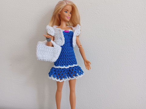 Soupravička pro panenku panenka klobouček barbie 