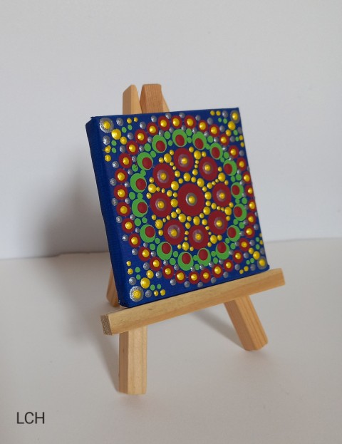 Mini mandalka č. 3 mandala tečkování dot-art 