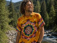 Batik.tričko 2XL -U lesního pramene