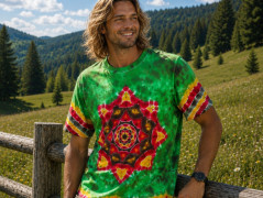 Batik.tričko 2XL -U lesního pramene