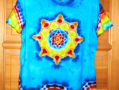 Batik.tričko  - Moře kvete