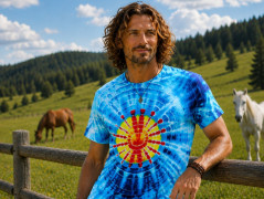 Batik.tričko 2XL -U lesního pramene