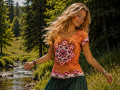 Batik. tričko M - V zemi Indiánů