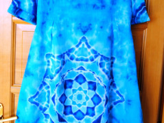 Batik. tričko XL - Sněhová vločka