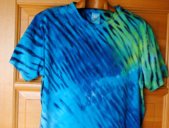 Batik.tričko XL - Duhová spirála