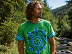 Batik. tričko 2XL -Rozzářený vesmír