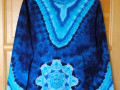 Batik. tričko - Tyrkysová mandala
