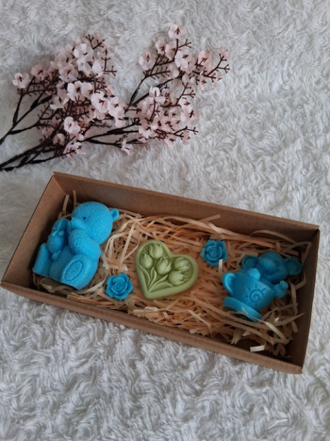 Dekorativní box Levandule medvídek dekorativní box mýdlový box 