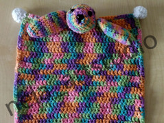 Háčkované srdce světle modré