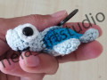 Háčkovaná želvička modrá