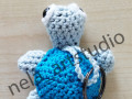 Háčkovaná želvička modrá