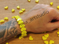 Náramek srdce žlutý
