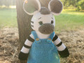Velká ručně háčkovaná zebra