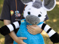 Velká ručně háčkovaná zebra