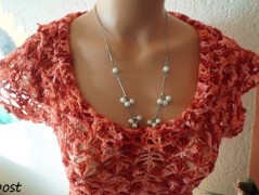 HÁČKOVANÁ TUNIKA SMETANOVÁ