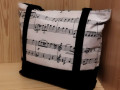 Taška-kabelka - noty s černou 2