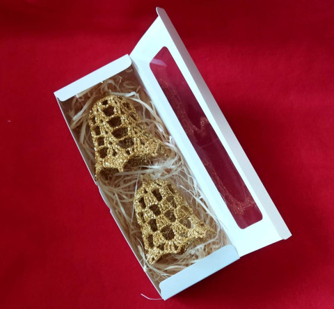 Dárková sada - zvonky č.2 dekorace dárek hvězdičky vločky na stůl vánoční ozdoby na stromek přízdoba na záclonu 