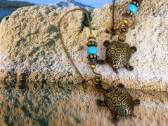 Pletený set v barvě mechu a hořčice