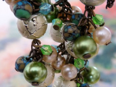 Pletený set v barvě mechu a hořčice