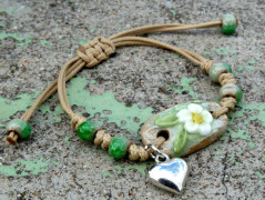 Pletený set v barvě mechu a hořčice