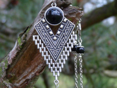 Náušnice - ze zahrad (zelený achát)