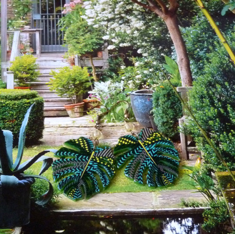 Náušnice - monstera originální náušnice list listy dívčí pestré zahrada extravagantní nápadné velké nepřehlédnutelné monstera pokojovky 