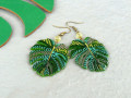 Náušnice - monstera