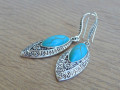 Náušnice - ryté s tyrkenitem