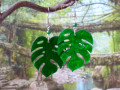 Náušnice - monstera