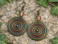 Náušnice - ryté barevné