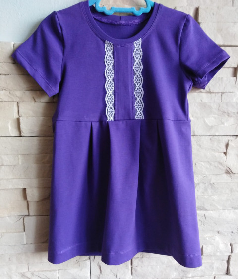 Fialové šatičky pro malou parádnici letní šaty 
