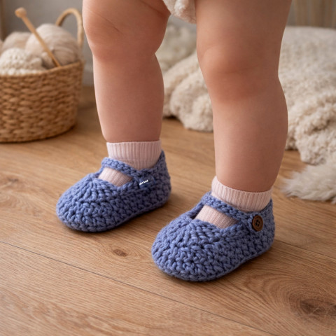 Botičky děti modrá letní klučičí miminko léto kluk botičky unisex knoflíček šedomodrá 100%bavlna capáčky 