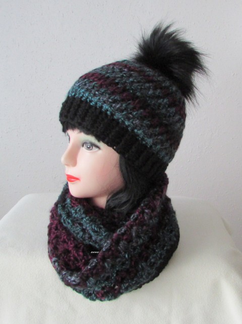 Čepice + nákrčník kulich čepice černá souprava dámský tyrkysová háčkované akryl dívka vínová nákrčník bambule handmade set na krk tunel pro ženy teenager teens  Čepice + nákrčník kulich čepice černá souprava dámský tyrkysová háčkované akryl dívka vínová nákrčník bambule handmade set na krk tunel pro ženy teenager teens