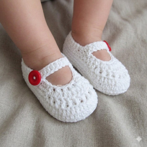 Botičky červená děti holčička holčičí letní miminko léto háčkované holka vzdušné botičky celoroční handmade lehoučké capáčky balerinky 