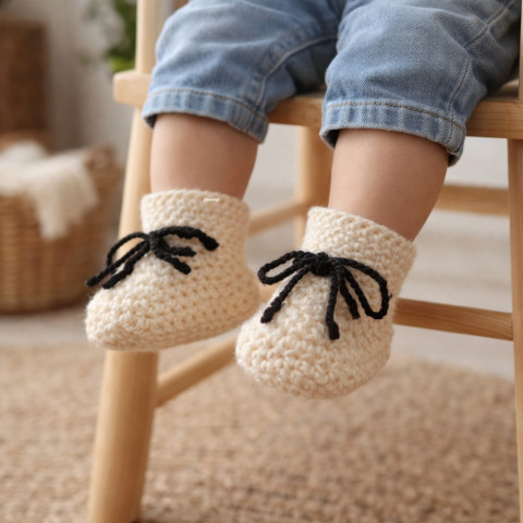 Háčkované botičky děti holčičí klučičí miminko botičky unisex novorozenec 