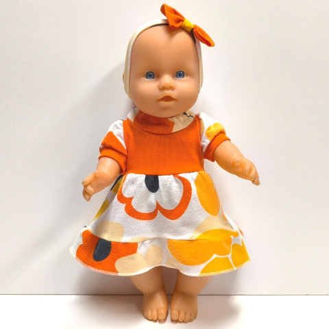 ŠATIČKY PRO PANENKU 28 až 32 cm panenka šaty miminko souprava miminka panenky tričko šatičky obleček baby born 43 cm 