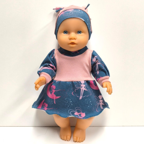 ŠATIČKY PRO PANENKU 28 až 32 cm panenka šaty miminko souprava miminka panenky tričko šatičky obleček baby born 43 cm 