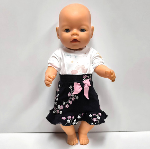 SUKNĚ PRO PANENKU 40 až 43 cm panenka šaty miminko souprava miminka panenky tričko šatičky obleček baby born 43 cm 